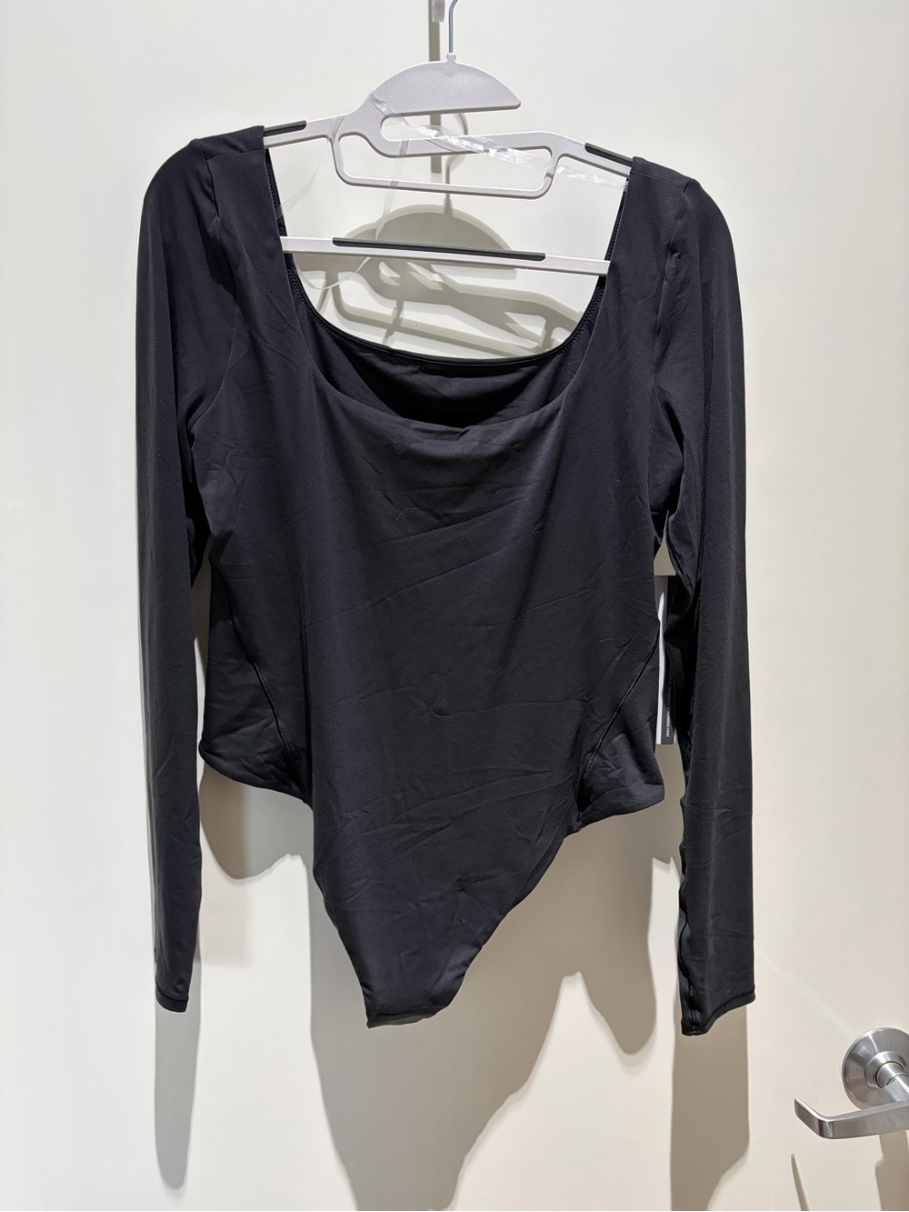 lululemon Wundermost Ultra-Soft Nulu Square-Neck Long-Sleeve Bodysuit ~ size L